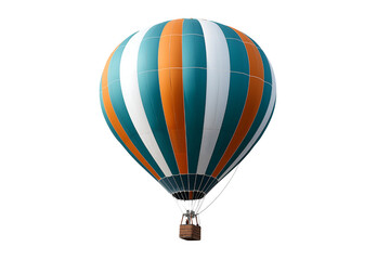 Fototapeta premium Hot Air Balloon in vibrant colors against a plain background