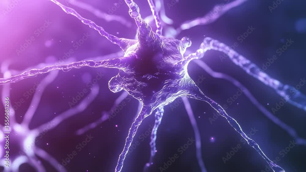 Aufkleber brain neuron network connection data transfer tech background