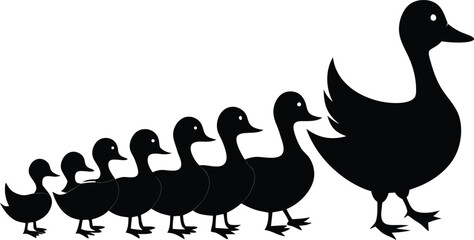 Farm Animal Silhouette Bundle , Goat, Pig, Chicken, Duck, Horse, Sheep Vector Collection