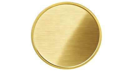 Oval Gold Medallion Brushed Metal Texture Blank Template