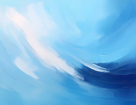 abstract pastel soft cold ice electric sky blue and white color contemporary oil paint brushstrokes texture pattern painting wallpaper background art painting artistic backdrop