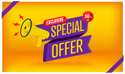 Special offer vector banner illustration