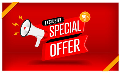 Special offer vector banner illustration