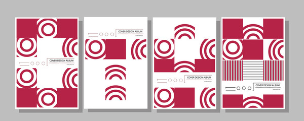Obraz premium Trendy covers design. Minimal geometric shapes compositions. Applicable for brochures, posters, covers and banners.