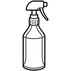 Clean Line Art Spray Bottle Icon