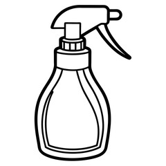 Clean Line Art Spray Bottle Icon