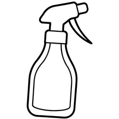 Clean Line Art Spray Bottle Icon