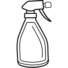 Clean Line Art Spray Bottle Icon