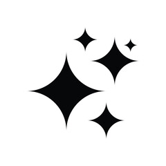 sparkle icon vector simple design template