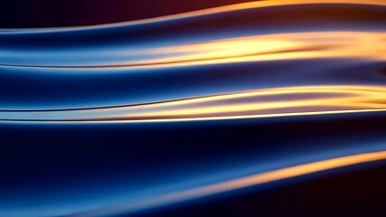 Abstract smooth wave background with shiny blue and golden colors for backdrop design - Powered by Adobe