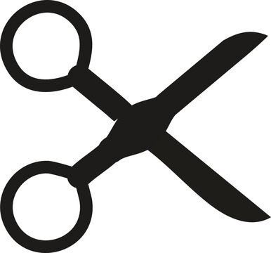 Ic&ocirc;ne vectorielle de ciseaux en action