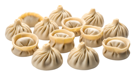 Delicious Steamed Dumplings: A Culinary Delight with Transparent Background