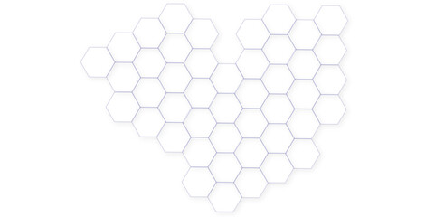 Abstract White Hexagonal Background. Luxury White Pattern. Futuristic abstract honeycomb technology white background. Geometric mesh cell texture