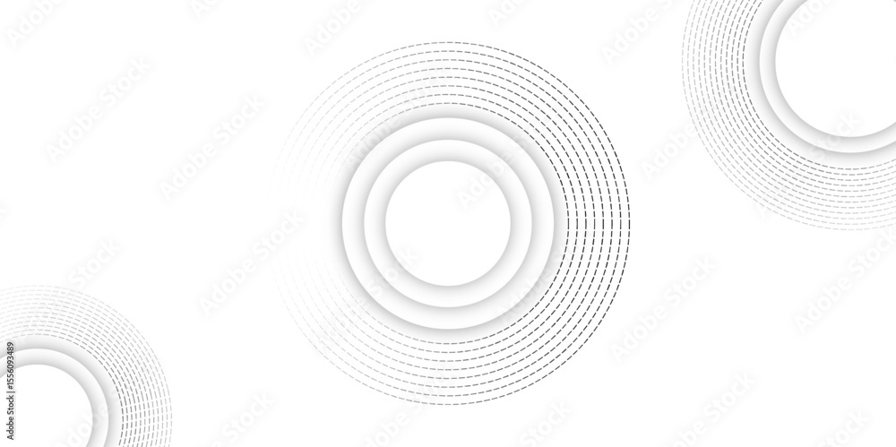 Poster white and black abstract background with halftone circle dotted. graphic design element circles arti