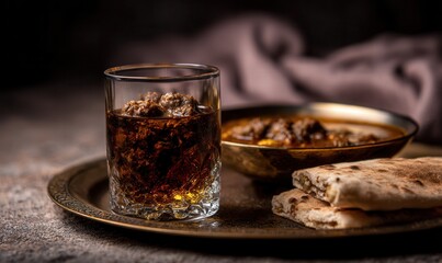Experience the essence of Turkmen culture with wild grape spirit and traditional lamb shorpa on a bronze tray