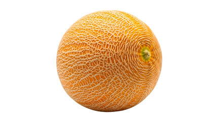 Cantaloupe Melon: Texture, Color, and Sweetness, on Transparent Background