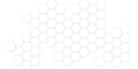 Abstract white hexagon concept background. Seamless pattern with hexagon. Hexagonal white hexagons honeycomb wallpaper. Abstract white lines background.	