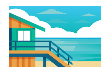 Fototapeta premium house on the sea