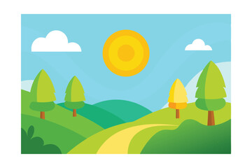 Fototapeta premium landscape with trees