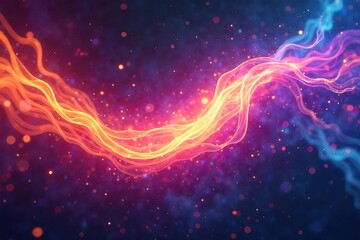 Fototapeta premium Swirling Energy Streams A Powerful Restorative Healing Force, Cosmic Wellness, Calming and Rejuvenating Visual