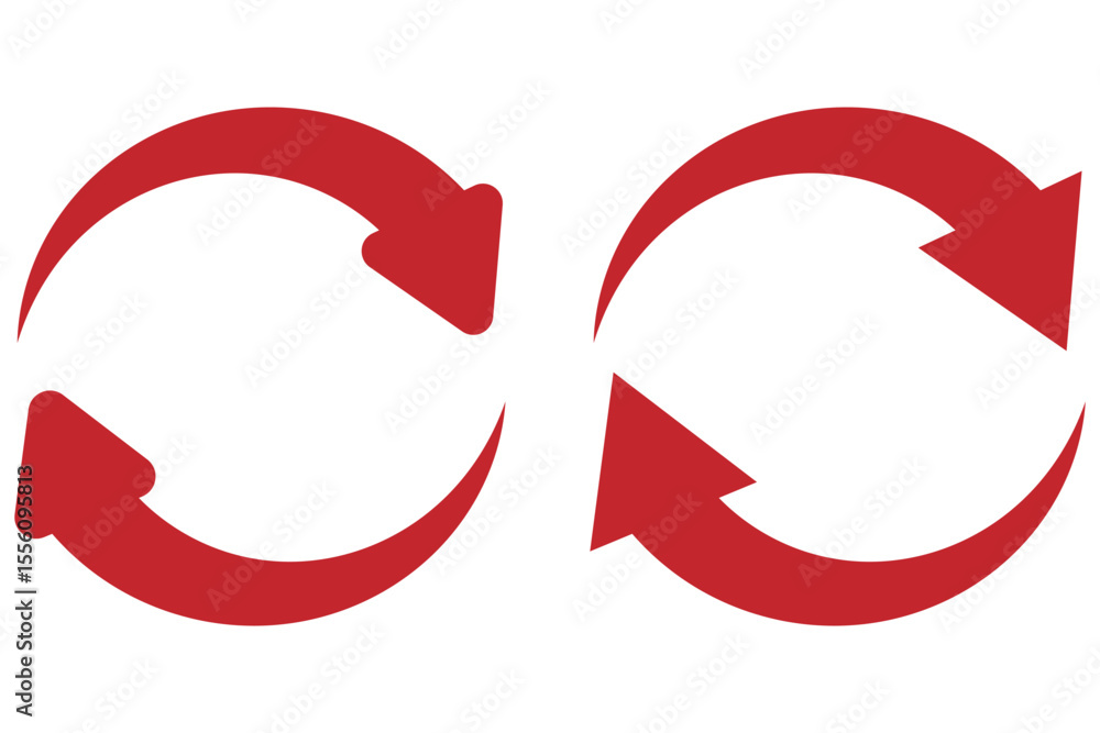 Poster set of circle arrows rotating on white background. refresh, reload arrow. recycle arrow repeat arrow