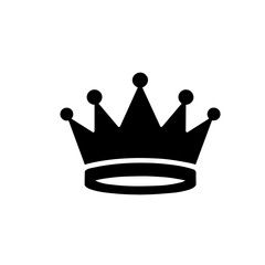 Crown icon Royal crown symbol isolated background vector illustration