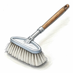 cleaning brush isolated on a white background