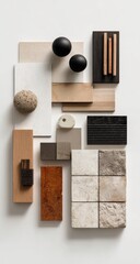 Material swatches in various tones and textures