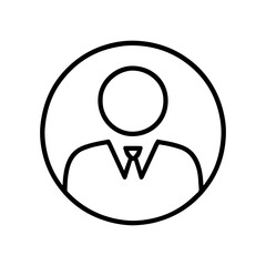 User line icon profile avatar profile User solated on background, icon vector