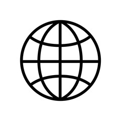 Globe icon line vector isolated World line icon set containing Globe, Planet Earth, vector