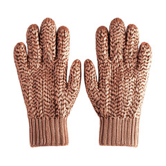 brown leather gloves