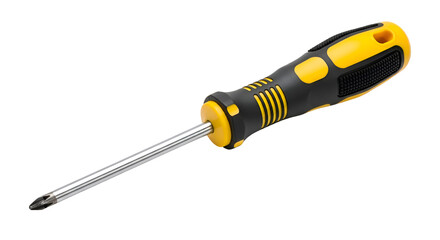 Screwdriver with Ergonomic Grip and Transparent Background