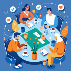 man and woman in a circle