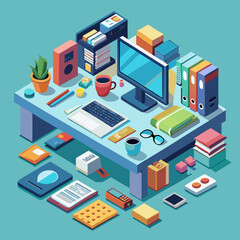 Obraz premium set of flat icons for business