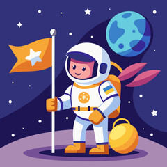 Naklejka premium astronaut in space
