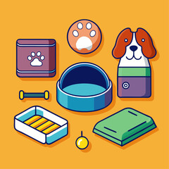 vector illustration of office objects