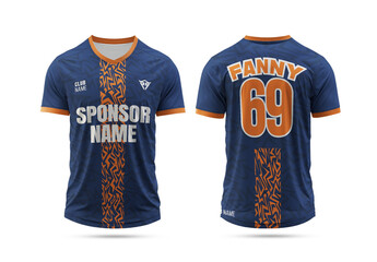 Red And Orange Sports Jersey Design Template