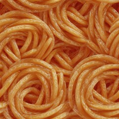 seamless texture stunning spaghetti showcases intricate details of finely woven pasta strands. ideal for creating visually appealing backgrounds or tiles in design projects generative ai