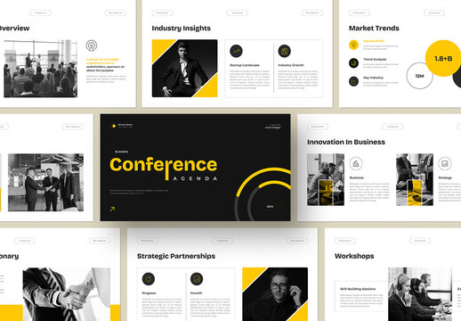 Business Conference Agenda Presentation Template