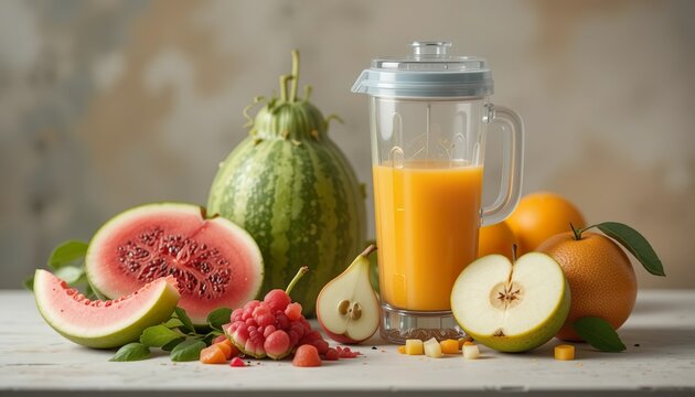 PORTRAIT OF A DELICIOUS AND HEALTHY FRESH DRINK