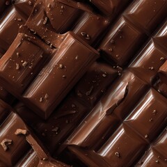 seamless texture detailed and rich chocolate bar features finish with cracks fragments, perfect for creating backgrounds in design projects digital art generative ai