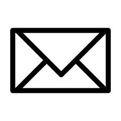 Envelope line icon – editable stroke symbol for email, message, communication, and digital mail and more.