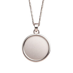 Elegant silver pendant necklace with blank surface