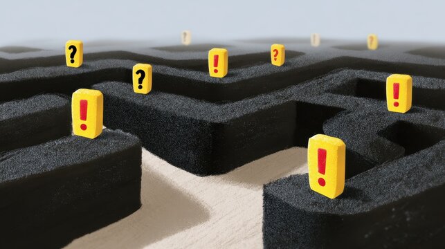 Software Bug Maze Navigating Complex Porous Labyrinth on Beige Surface