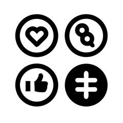 Set of social media icons. Social network vector symbols.

