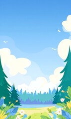 Obraz premium Sunny day in the whimsical forest