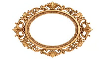 Baroque-Style Gold Mirror Frame, Lavish and Timeless