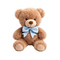 Obraz premium Cute plush teddy bear with blue bow tie