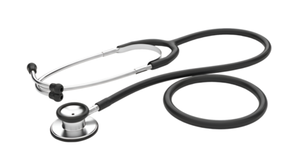 Stethoscope: Auscultation Tool for Medical Exams with Transparent Background