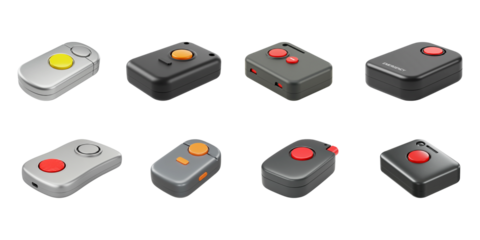 Tech Gadget Array: A carefully composed shot of an array of sleek, compact tech gadgets. Each gadget boasts a simple yet functional design, highlighting innovative technology. 